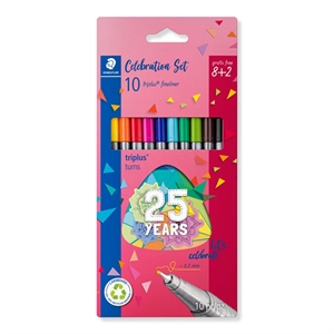 Staedtler Fineliner Triplus 0,3mm 25 Jahre Packung (8+2)